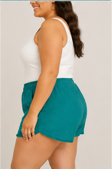 Short Casual de Cintura Elástica para Mujer