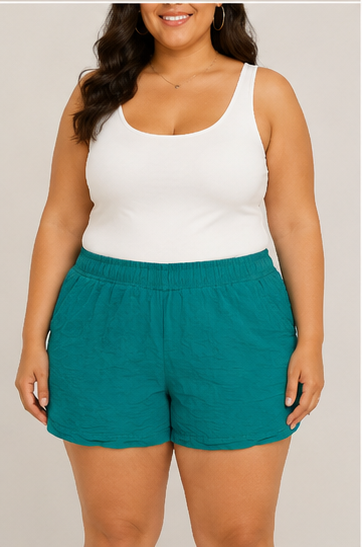 Short Casual de Cintura Elástica para Mujer