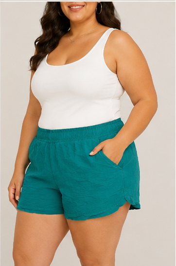 Short Casual de Cintura Elástica para Mujer