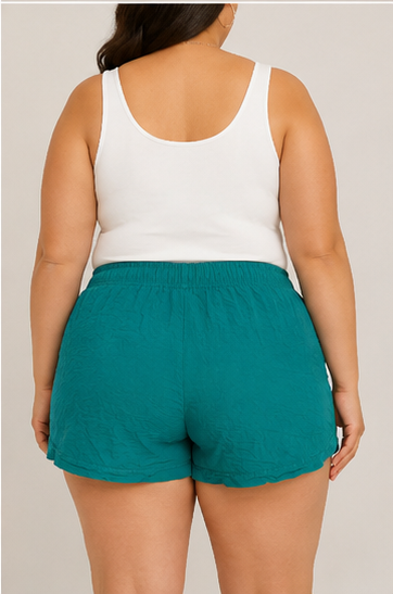 Short Casual de Cintura Elástica para Mujer