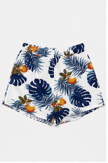 Short Tropical Estampado de Tiro Alto