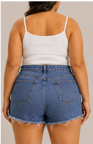 Short de Mezclilla Azul Desgastado