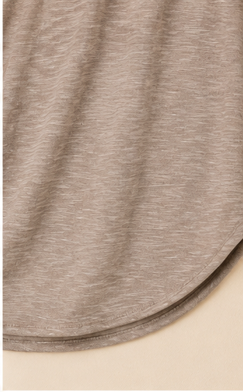 Blusa Casual con Escote de Encaje en Tono Taupe