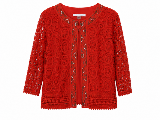 Chaqueta de Encaje con Pedrería