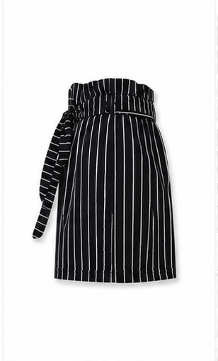 Short de Rayas con Cinturón para Mujer