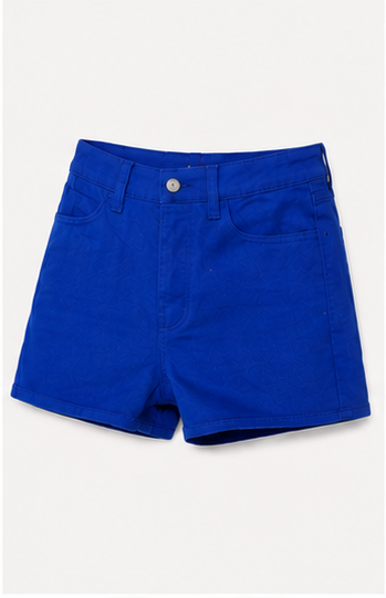 Short de Mezclilla Azul Rey de Tiro Alto