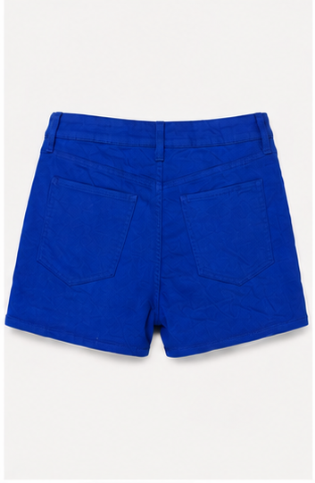 Short de Mezclilla Azul Rey de Tiro Alto