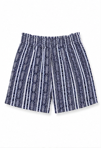 Short Boho Azul con Estampado Étnico