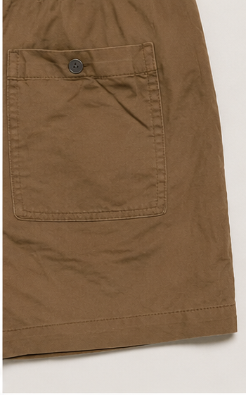 Short Cargo Casual de Tiro Alto en Color Café