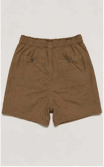 Short Cargo Casual de Tiro Alto en Color Café