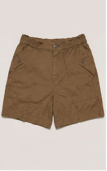 Short Cargo Casual de Tiro Alto en Color Café