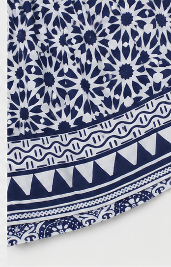 Short Estampado Boho con Cintura Elástica y Cordón Ajustable