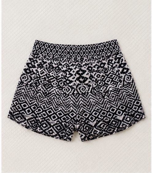 Short de Tiro Alto con Estampado Geométrico