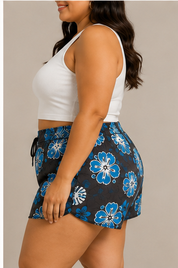 Short Estampado Floral con Cintura Ajustable