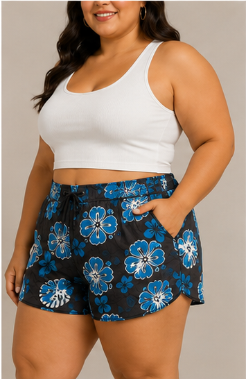 Short Estampado Floral con Cintura Ajustable