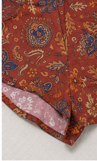 Short Estampado Boho de Tiro Alto