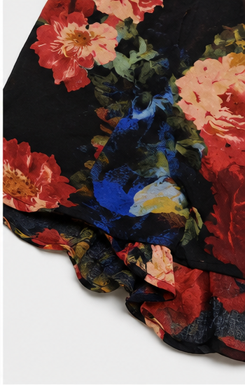 Short Floral de Tiro Alto con Cintura Elástica