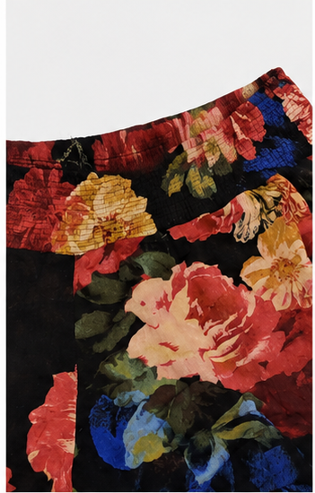 Short Floral de Tiro Alto con Cintura Elástica