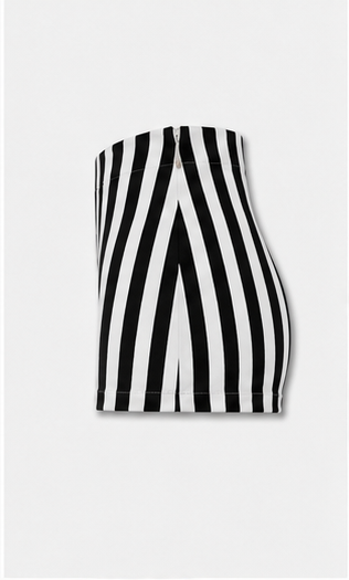 Short de Rayas Blanco y Negro