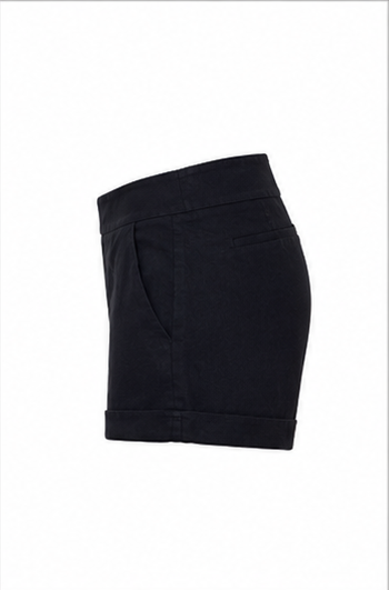 Short Clásico de Tiro Alto con Dobladillo Negro