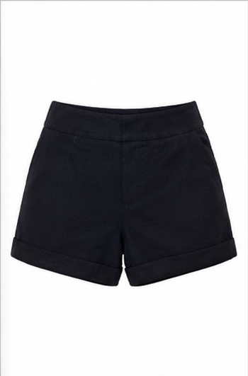 Short Clásico de Tiro Alto con Dobladillo Negro