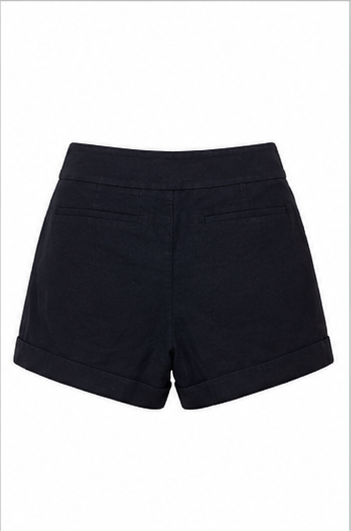 Short Clásico de Tiro Alto con Dobladillo Negro