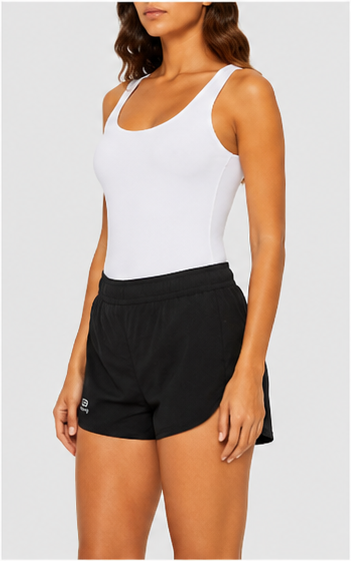 Short Deportivo Ligero con Cintura Elástica Negro