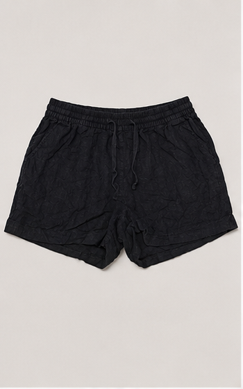 Short Negro con Cintura Elástica