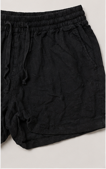 Short Negro con Cintura Elástica