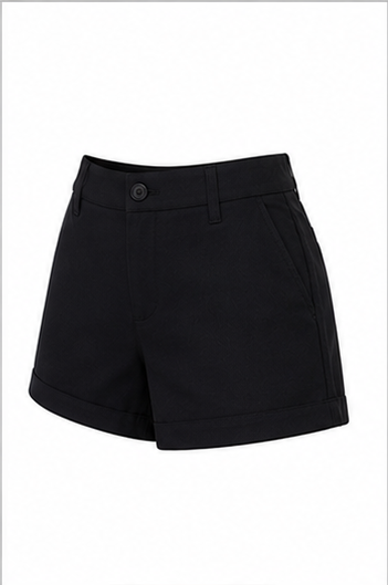 Short Clásico de Tiro Medio con Dobladillo Negro