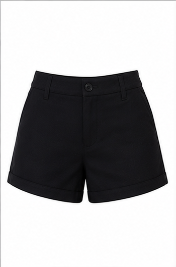 Short Clásico de Tiro Medio con Dobladillo Negro