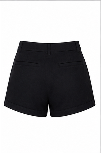 Short Clásico de Tiro Medio con Dobladillo Negro