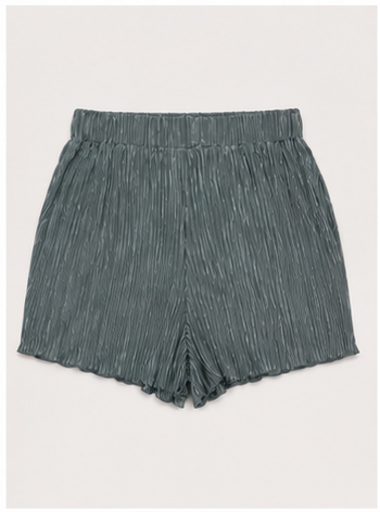 Short Plisado de Cintura Elástica