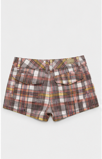 Short de Cuadros de Tiro Medio con Diseño Clásico
