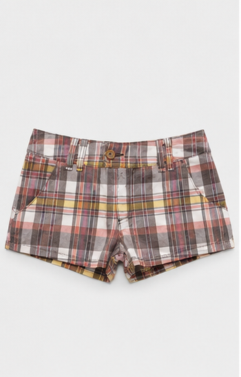 Short de Cuadros de Tiro Medio con Diseño Clásico