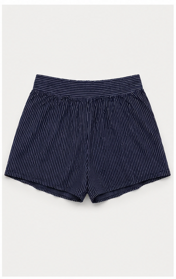 Short de Rayas con Cintura Elástica y Bolsillos Laterales