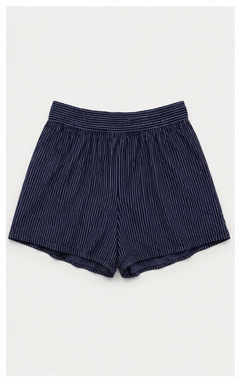 Short de Rayas con Cintura Elástica y Bolsillos Laterales