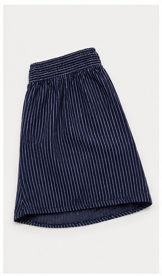 Short de Rayas con Cintura Elástica y Bolsillos Laterales