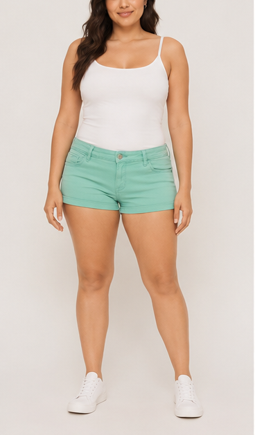 Short de Mezclilla Color Aqua para Mujer