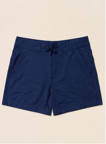 Short Azul Marino con Cintura Ajustable