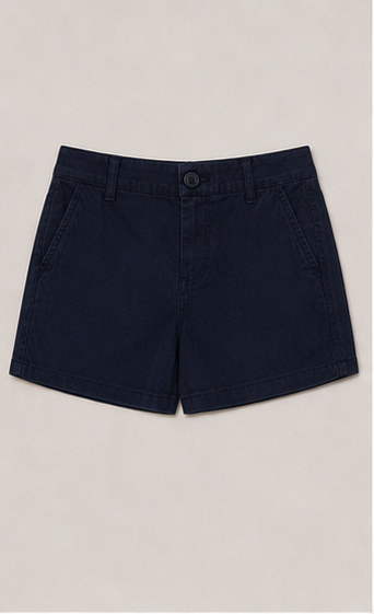Short Azul Marino de Corte Clásico