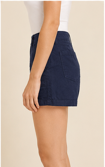 Short Azul Pizarra de Tiro Alto