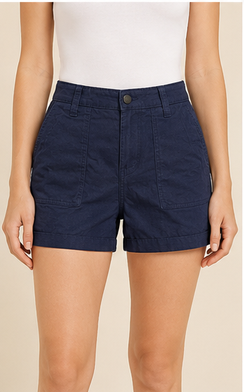 Short Azul Pizarra de Tiro Alto