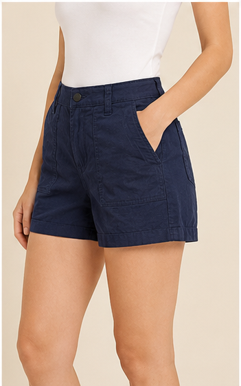 Short Azul Pizarra de Tiro Alto
