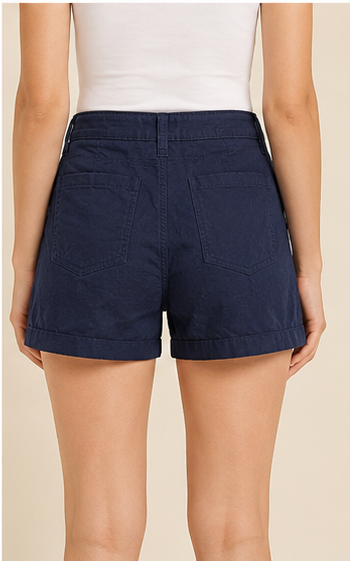 Short Azul Pizarra de Tiro Alto