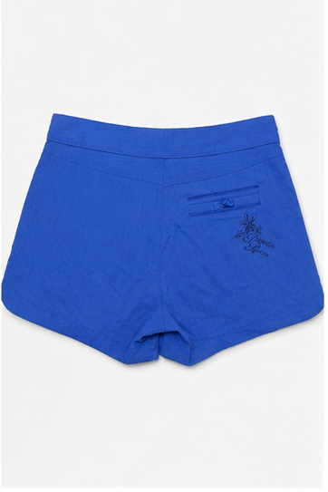 Short Azul Rey con Cintura Alta y Cordón Ajustable