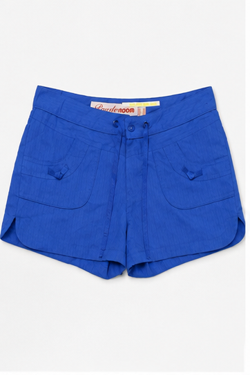 Short Azul Rey con Cintura Alta y Cordón Ajustable