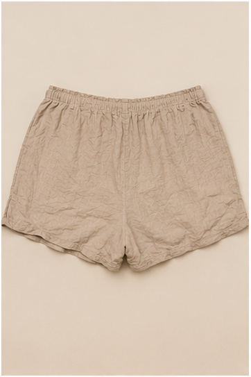 Short Beige Texturizado con Cordón Ajustable