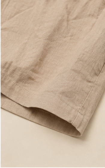 Short Beige de Cintura Elástica con Cordón
