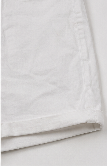 Short de Mezclilla Blanco de Tiro Alto